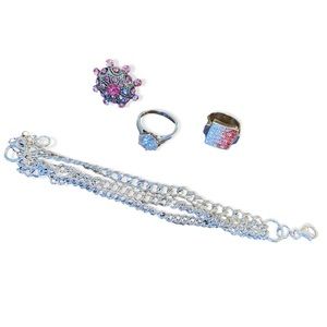 Lot of fabulous silver-tone jewelry w/ sterling silver ring